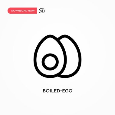Haşlanmış yumurta basit vektör simgesi. Web sitesi veya mobil uygulama için modern, basit düz vektör çizimi