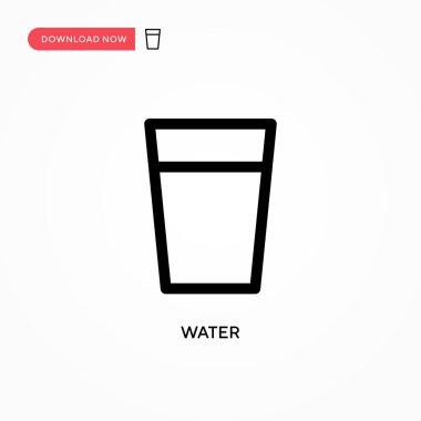 Su basit vektör simgesi. Web sitesi veya mobil uygulama için modern, basit düz vektör çizimi