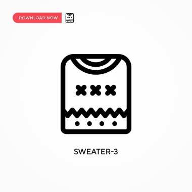 Süveter-3 basit vektör simgesi. Web sitesi veya mobil uygulama için modern, basit düz vektör çizimi