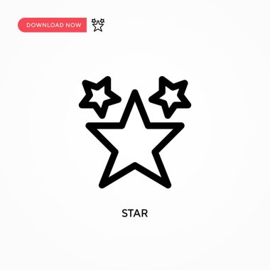 Yıldız Basit vektör simgesi. Web sitesi veya mobil uygulama için modern, basit düz vektör çizimi