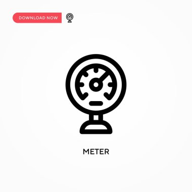 Metre Basit vektör simgesi. Web sitesi veya mobil uygulama için modern, basit düz vektör çizimi