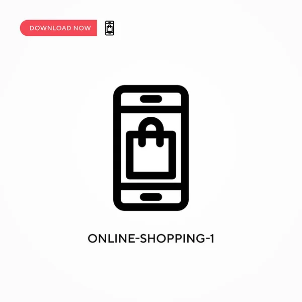 Online Shopping Ícone Vetorial Simples Ilustração Vetorial Plana Moderna Simples — Vetor de Stock