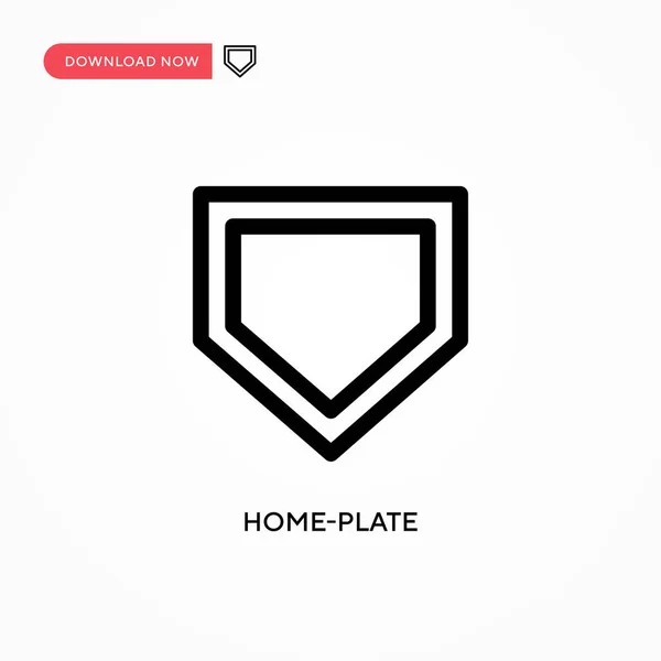 Home Plate Einfaches Vektor Symbol Moderne Einfache Flache Vektordarstellung Für — Stockvektor