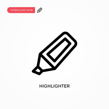 Basit vektör simgesini vurgula. Web sitesi veya mobil uygulama için modern, basit düz vektör çizimi