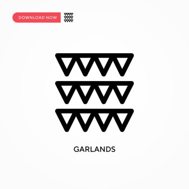 Çelenkler basit vektör simgesi. Web sitesi veya mobil uygulama için modern, basit düz vektör çizimi