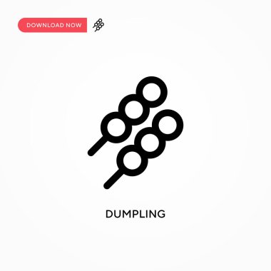 Hamur köftesi basit vektör simgesi. Web sitesi veya mobil uygulama için modern, basit düz vektör çizimi