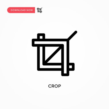 Basit kırpma vektör simgesi. Web sitesi veya mobil uygulama için modern, basit düz vektör çizimi