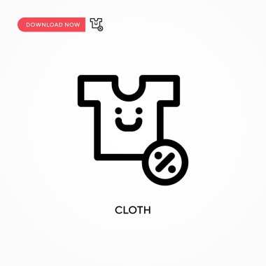 Kumaş Basit vektör simgesi. Web sitesi veya mobil uygulama için modern, basit düz vektör çizimi