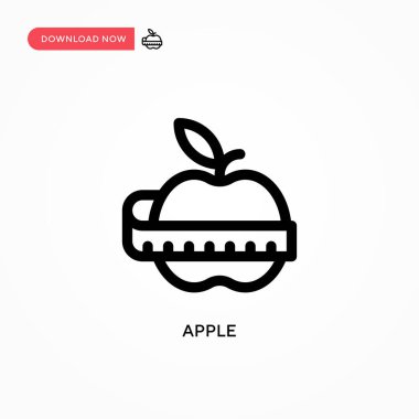 Apple Basit vektör simgesi. Web sitesi veya mobil uygulama için modern, basit düz vektör çizimi