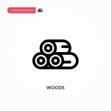 Woods Basit vektör simgesi. Web sitesi veya mobil uygulama için modern, basit düz vektör çizimi