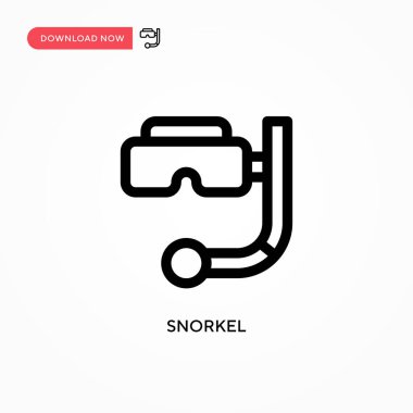 Şnorkel Basit vektör simgesi. Web sitesi veya mobil uygulama için modern, basit düz vektör çizimi