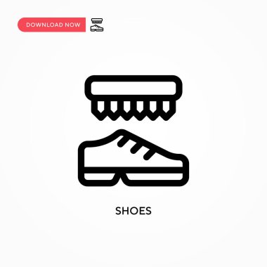 Ayakkabı Basit vektör simgesi. Web sitesi veya mobil uygulama için modern, basit düz vektör çizimi