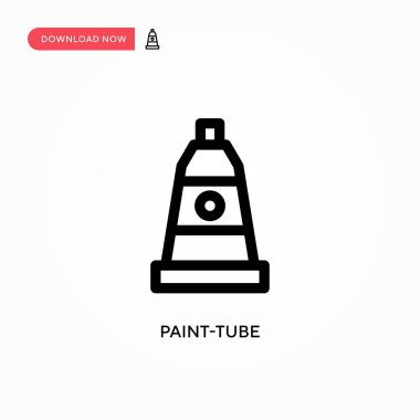 Boya tüpü basit vektör simgesi. Web sitesi veya mobil uygulama için modern, basit düz vektör çizimi