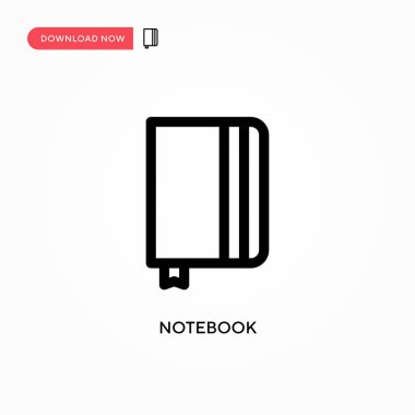 Not Defteri Basit vektör simgesi. Web sitesi veya mobil uygulama için modern, basit düz vektör çizimi