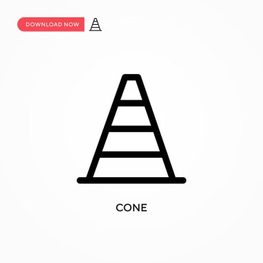 Basit koni vektör simgesi. Web sitesi veya mobil uygulama için modern, basit düz vektör çizimi