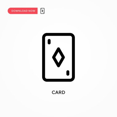 Kart Basit vektör simgesi. Web sitesi veya mobil uygulama için modern, basit düz vektör çizimi