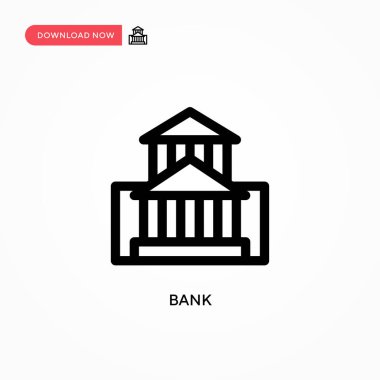 Basit vektör simgesi bankası. Web sitesi veya mobil uygulama için modern, basit düz vektör çizimi