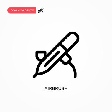 Hava fırçası Basit vektör simgesi. Web sitesi veya mobil uygulama için modern, basit düz vektör çizimi