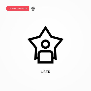 Kullanıcı Basit vektör simgesi. Web sitesi veya mobil uygulama için modern, basit düz vektör çizimi