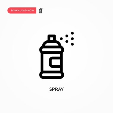 Sprey Basit vektör simgesi. Web sitesi veya mobil uygulama için modern, basit düz vektör çizimi