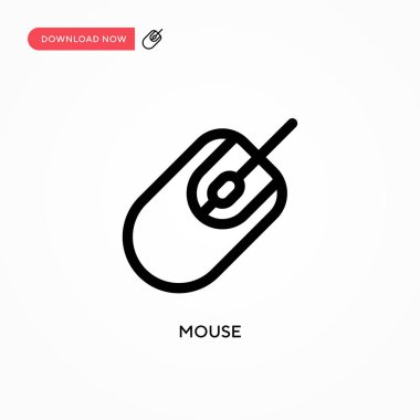 Fare Basit vektör simgesi. Web sitesi veya mobil uygulama için modern, basit düz vektör çizimi