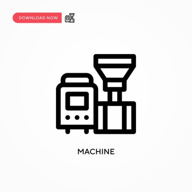Makine Basit vektör simgesi. Web sitesi veya mobil uygulama için modern, basit düz vektör çizimi
