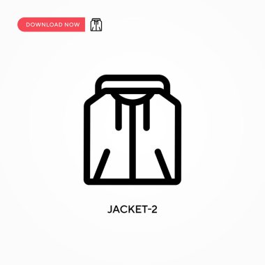 Ceket-2 Basit vektör simgesi. Web sitesi veya mobil uygulama için modern, basit düz vektör çizimi
