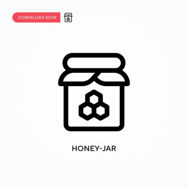 Bal kavanozu basit vektör simgesi. Web sitesi veya mobil uygulama için modern, basit düz vektör çizimi