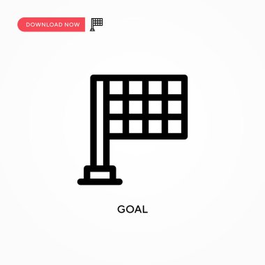 Basit hedef vektör simgesi. Web sitesi veya mobil uygulama için modern, basit düz vektör çizimi