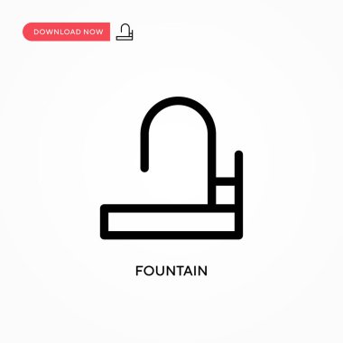 Fountain Basit vektör simgesi. Web sitesi veya mobil uygulama için modern, basit düz vektör çizimi
