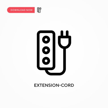 Uzatma kablosu basit vektör simgesi. Web sitesi veya mobil uygulama için modern, basit düz vektör çizimi