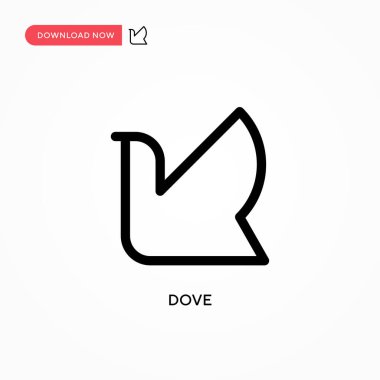 Dove Basit vektör simgesi. Web sitesi veya mobil uygulama için modern, basit düz vektör çizimi