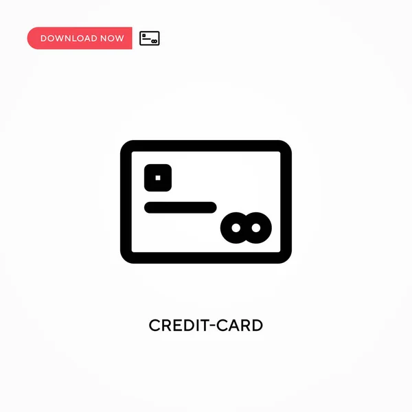 Creditcard Eenvoudig Vectoricoon Moderne Eenvoudige Platte Vectorillustratie Voor Website Mobiele — Stockvector