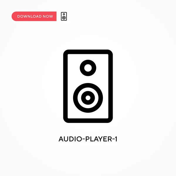 Audio Player Icône Vectorielle Simple Illustration Vectorielle Plate Moderne Simple — Image vectorielle