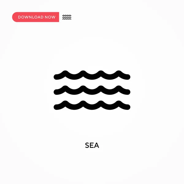 Значок Sea Simple Vector Современная Простая Векторная Иллюстрация Веб Сайта — стоковый вектор
