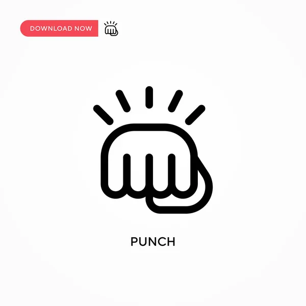 Punch Ícone Vetorial Simples Ilustração Vetorial Plana Moderna Simples Para — Vetor de Stock