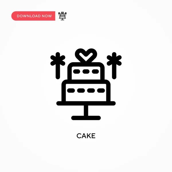 Cake Eenvoudige Vector Icoon Moderne Eenvoudige Platte Vectorillustratie Voor Website — Stockvector