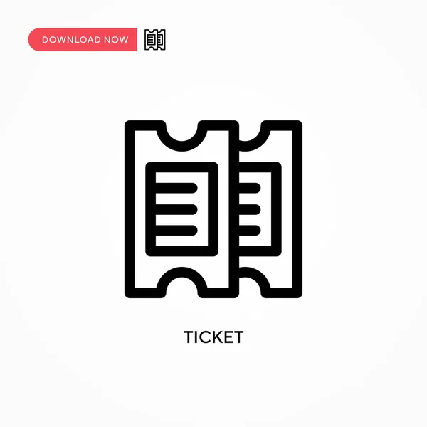 Ticket Ícone Vetorial Simples Ilustração Vetorial Plana Moderna Simples Para — Vetor de Stock