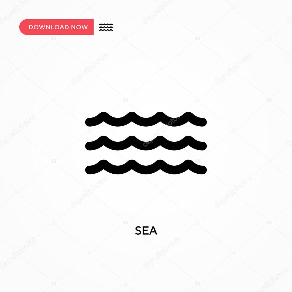 Sea Simple vector icon. Modern, simple flat vector illustration for web site or mobile app