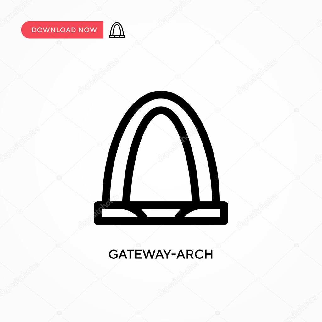 Gateway-arch Simple vector icon. Modern, simple flat vector illustration for web site or mobile app