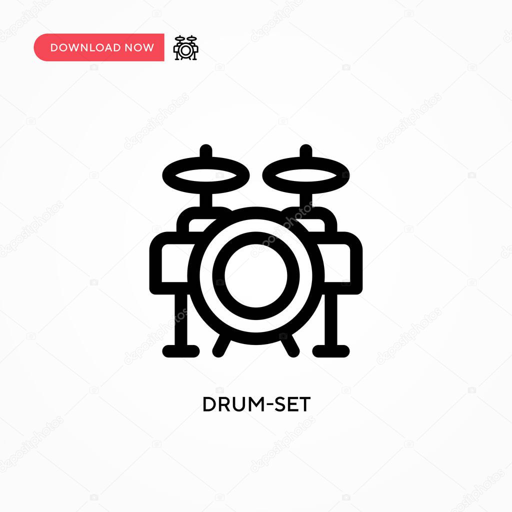 Drum-set Simple vector icon. Modern, simple flat vector illustration for web site or mobile app