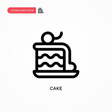 Kek basit vektör simgesi. Web sitesi veya mobil uygulama için modern, basit düz vektör çizimi