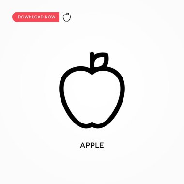 Apple Basit vektör simgesi. Web sitesi veya mobil uygulama için modern, basit düz vektör çizimi