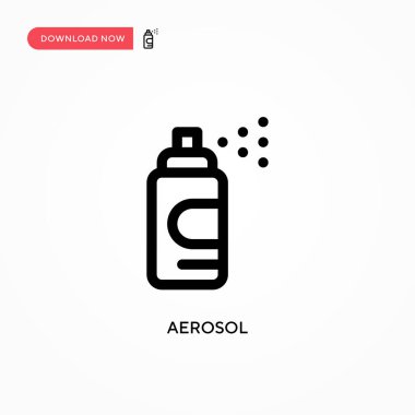 Aerosol Basit vektör simgesi. Web sitesi veya mobil uygulama için modern, basit düz vektör çizimi