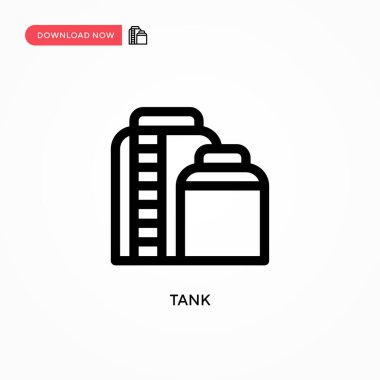 Basit Tank vektör simgesi. Web sitesi veya mobil uygulama için modern, basit düz vektör çizimi