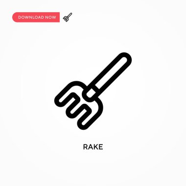 Basit vektör simgesi tırmıkla. Web sitesi veya mobil uygulama için modern, basit düz vektör çizimi