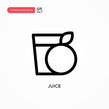 Juice Simple vektör simgesi. Web sitesi veya mobil uygulama için modern, basit düz vektör çizimi