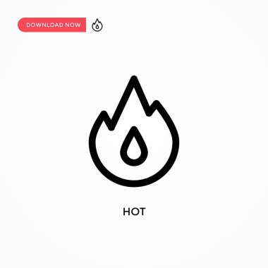 Sıcak Basit vektör simgesi. Web sitesi veya mobil uygulama için modern, basit düz vektör çizimi