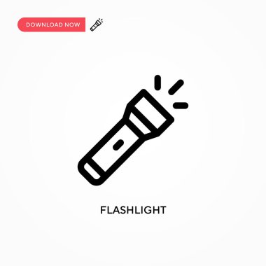 El feneri basit vektör simgesi. Web sitesi veya mobil uygulama için modern, basit düz vektör çizimi