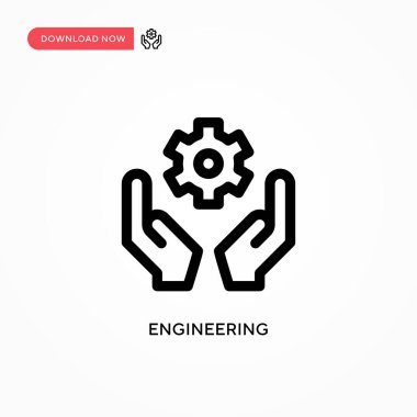 Mühendislik basit vektör simgesi. Web sitesi veya mobil uygulama için modern, basit düz vektör çizimi